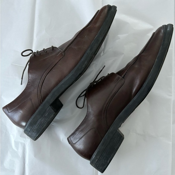 🌺 Mens Cole Haan Brown Leather Lace Up Oxfords Size 13 M NikeAir Soles - Picture 4 of 8